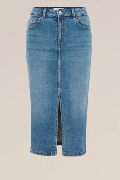 High rise denim rok