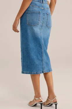 High rise denim rok