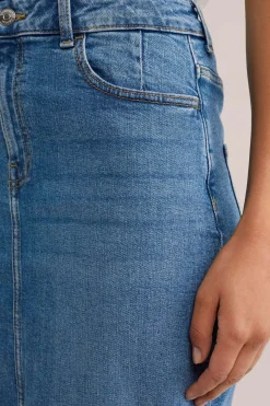 High rise denim rok
