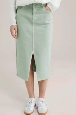 High rise denim rok