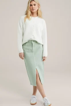 High rise denim rok