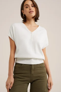 high rise denimshort met comfort stretch