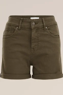 high rise denimshort met comfort stretch