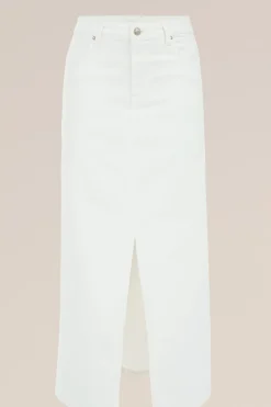 high rise maxi denim rok