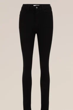 high rise skinny jeans met stretch