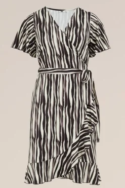 jersey jurk met dessin - Curve