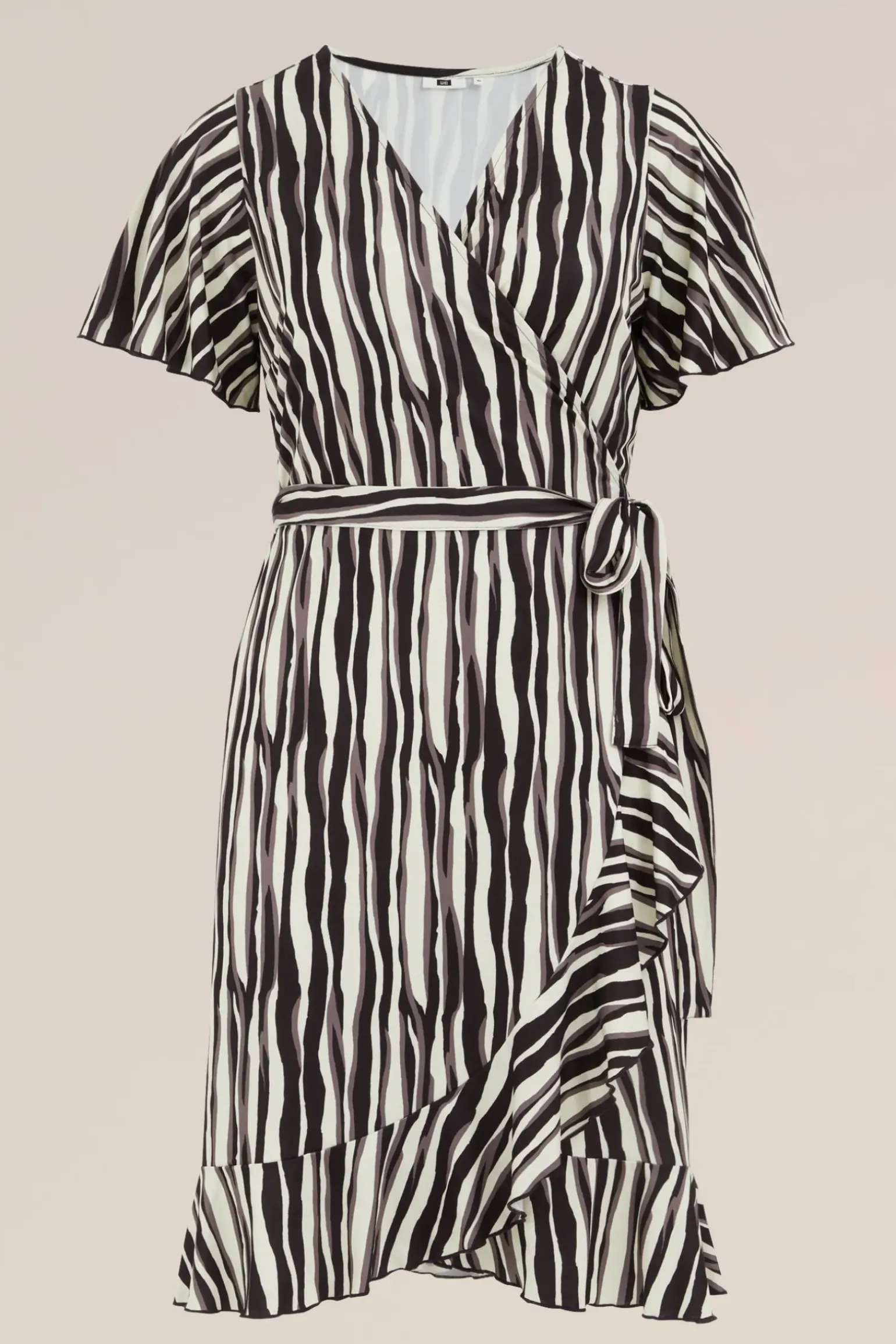 jersey jurk met dessin - Curve