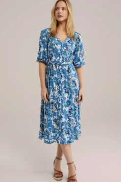 jersey jurk met structuur
