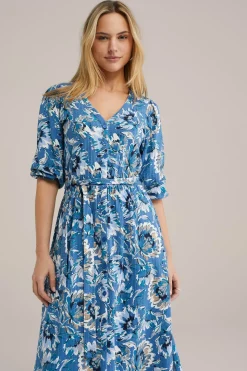 jersey jurk met structuur