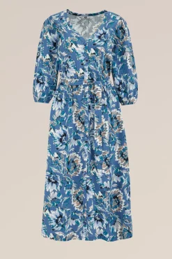 jersey jurk met structuur