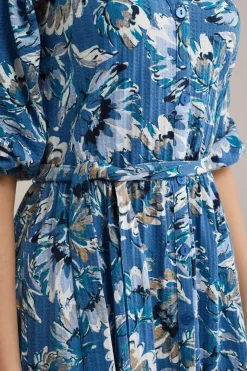 jersey jurk met structuur