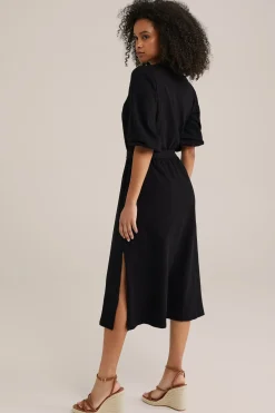 jersey jurk met structuur