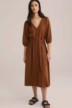 jersey jurk met structuur