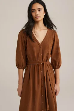 jersey jurk met structuur