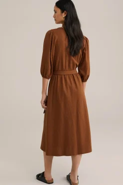 jersey jurk met structuur