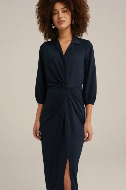 Jersey jurk met structuur