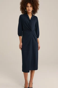 Jersey jurk met structuur