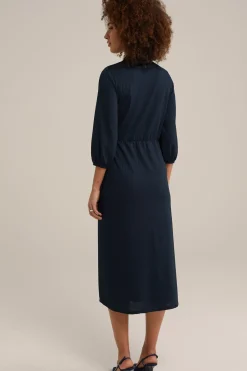 Jersey jurk met structuur