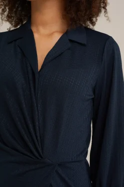 Jersey jurk met structuur