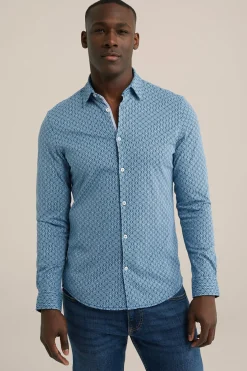 Jersey overhemd met dessin