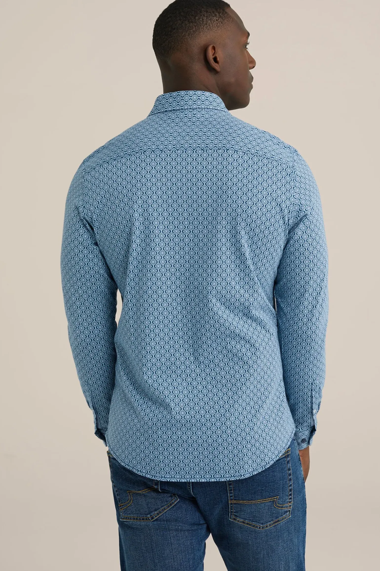 Jersey overhemd met dessin