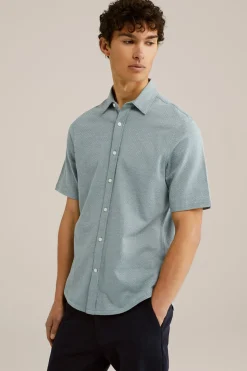 jersey overhemd met jacquard-dessin