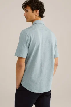 jersey overhemd met jacquard-dessin