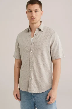 jersey overhemd met jacquard-dessin