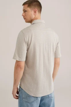jersey overhemd met jacquard-dessin