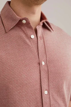 jersey overhemd met jacquard-dessin