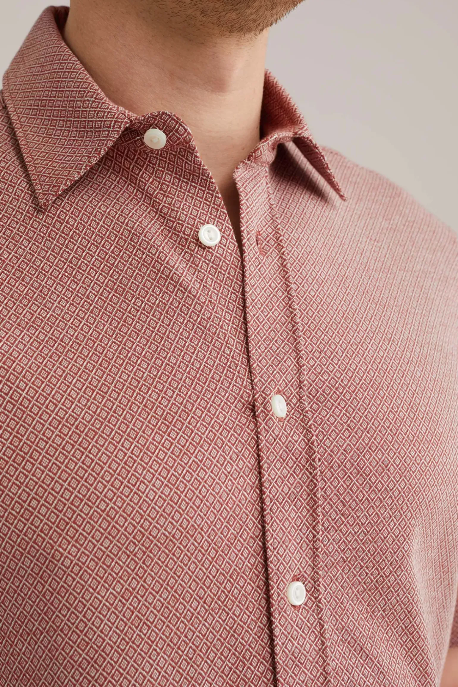 jersey overhemd met jacquard-dessin