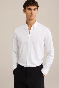 jersey overhemd met stretch