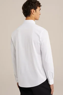 jersey overhemd met stretch