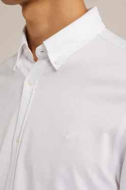 jersey overhemd met stretch
