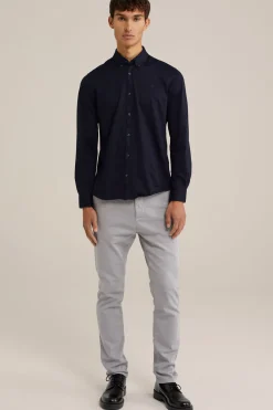 jersey overhemd met stretch
