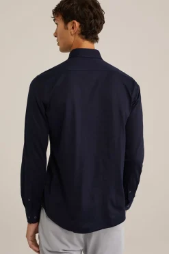 jersey overhemd met stretch