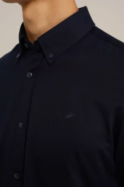 jersey overhemd met stretch