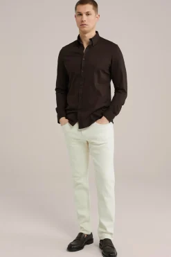 jersey overhemd met stretch