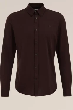 jersey overhemd met stretch
