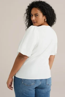Jersey top met ballonmouwen - Curve