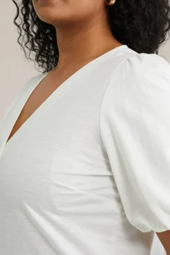 Jersey top met ballonmouwen - Curve
