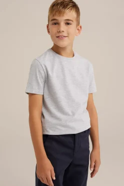 Jongens basic T-shirt met ronde hals