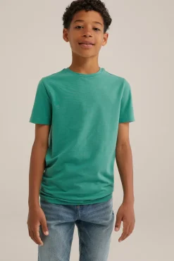Jongens basic T-shirt met ronde hals