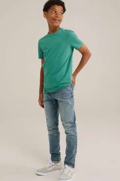 Jongens basic T-shirt met ronde hals