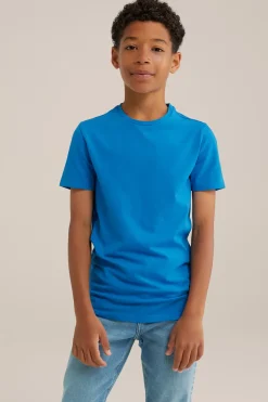 Jongens basic T-shirt met ronde hals