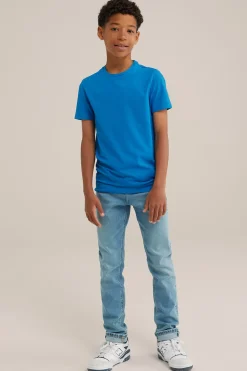 Jongens basic T-shirt met ronde hals