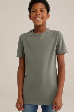 Jongens basic T-shirt met ronde hals