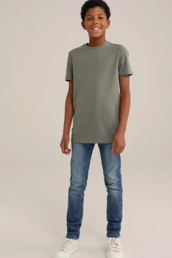 Jongens basic T-shirt met ronde hals