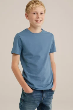 Jongens basic T-shirt met ronde hals