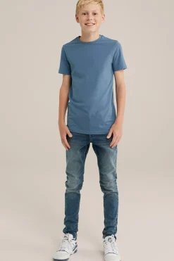 Jongens basic T-shirt met ronde hals